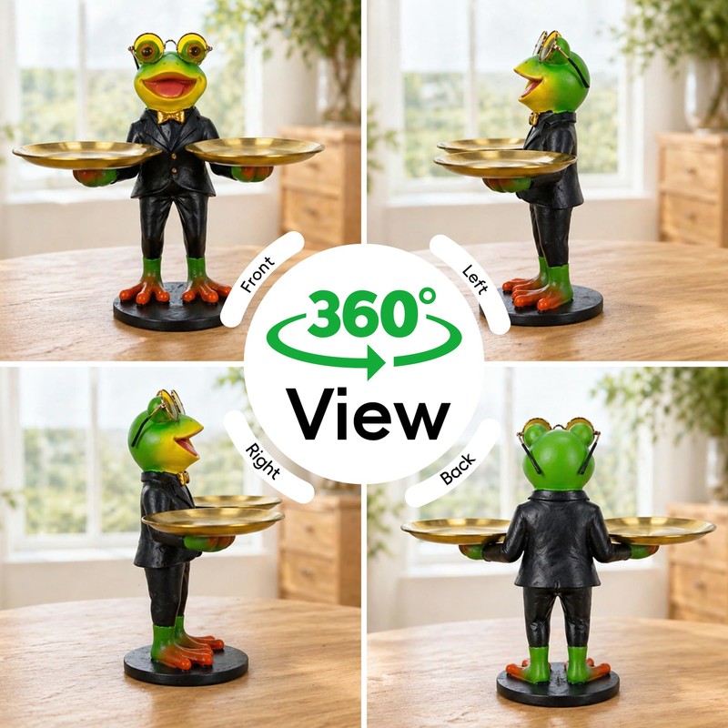 Frog Key Tray for Entryway Table, Candy Dish, Jewelry Tray,