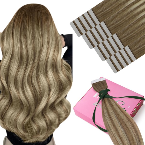 YoungSee Tape in Hair Extensions Ombre 14In Seamless Tape in