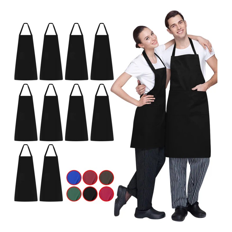 10 Pzs Mandil Delantal Para Chef Meseros Barbería Pintores