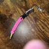 Fish bone EDC PINK!!! paracord bullet,, Keychain Paracord !!! all