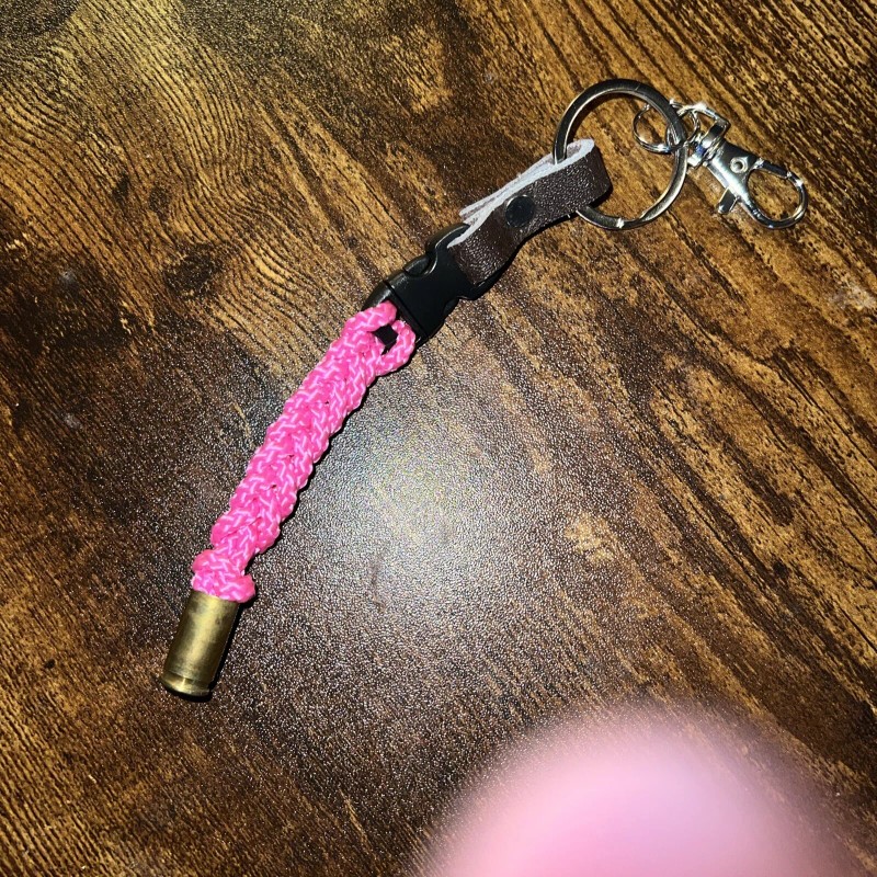 Fish bone EDC PINK!!! paracord bullet,, Keychain Paracord !!! all