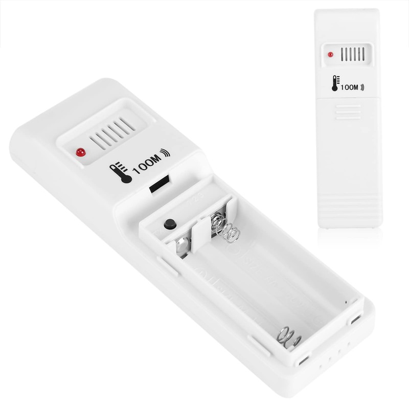 LCD Digital Indoor Outdoor Thermometer Clock Temperature Meter Wireless for