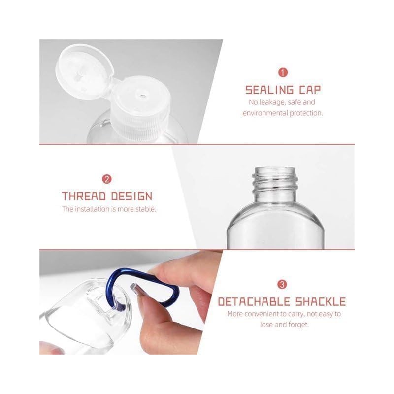 Gammaeon 3 Stück Reiseflaschen Set, 50ml Tragbare Nachfüllbare Behälter mit