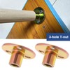VGOL 20pcs M10 3-Hole T-Nuts Galvanized Plate Round Base Screw-in
