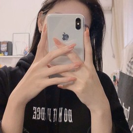 MENGSOOD Tips-Coffin 24pcs Press on Nails Nude Jelly Tip Fake Manicure French Full Cover Reusable Opaque Soft Gel Made Prefect & Natural Fit Medium Length False Tips Artificial Finger Manicure for Women and Girls (Pure Color)