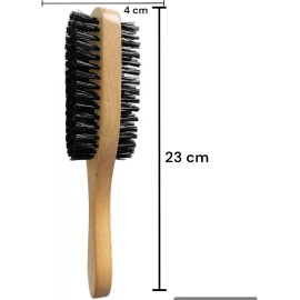 Gala Cepillo Doble  De Onda De Madera Natural Para Barbero