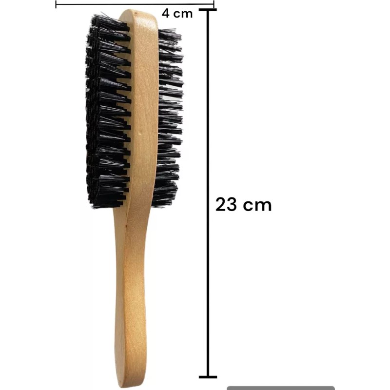 Gala Cepillo Doble De Onda De Madera Natural Para Barbero
