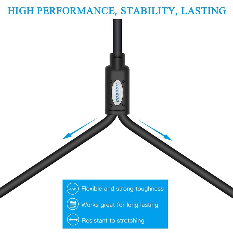 JOLGOO XLR Female to Dual 1/4" TS Mono Y Splitter