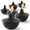 SNOGSWOG 6 Pack Metal Table Top Torches, 22oz Citronella Torches