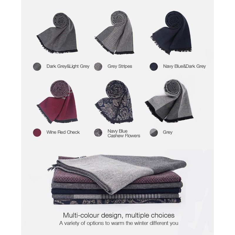 DiaryLook Men's Autumn Cotton Checked Scarf Winter Spring Autumn Boys