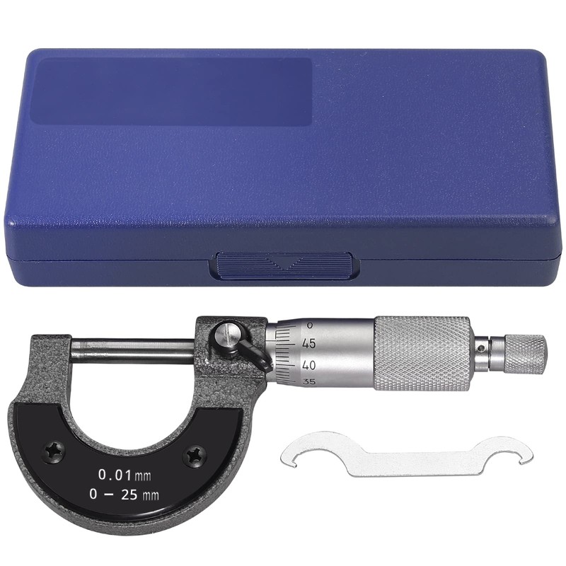 AUTOUTLET Outer Micrometer 0-25mm (0.01mm Scale) Metric External Caliper Strong
