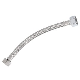 uxcell 8 Inch Long Faucet Supply Line Connector, G3/8 Female Compression Thread x G1/2 Female Connector Straight Thread 304 Stainless Steel Water Supply Hose Line