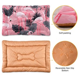 xigua Flamingo Pet Bed, Soft Anti-Slip Dog Cat Bed Pet Mattress for Small Medium Large Dogs and Cats, 36 x 24 Inch
