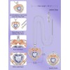 HVQP Forever Love Heart Birthstone Necklaces for Women, 925 Sterling