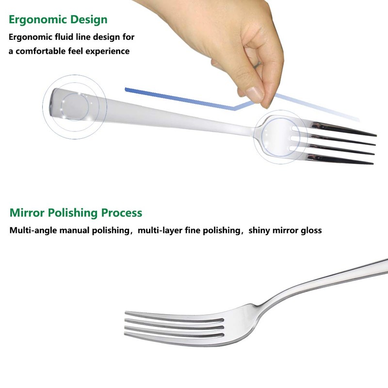 faderic Dinner Forks Set of 6, Table Forks, Stainless Steel