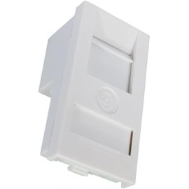 rhinocables Faceplate Frame, Modular Blanking Plate with Custom Modules, Mount Wall Plate Outlet Cover Fitting Single or Double HDMI Socket, VGA, Audio Network & USB -Home Improvement(CAT6 Keystone)