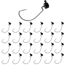 Reaction Tackle Lead Mushroom JigHead 1/16oz - Black - EWG