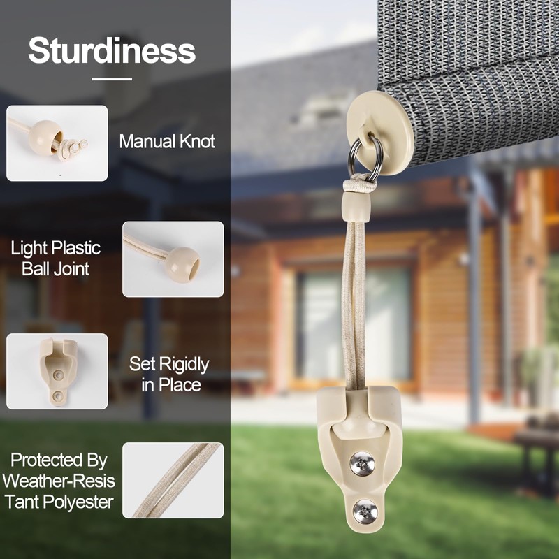 Universal 3-Pack Pull Ring end Cap,Replacement Shade Parts of Exterior