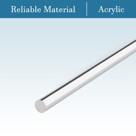 QUARKZMAN Pack of 4 Acrylic Round Rod PMMA Rod Made of Solid Plastic 5/32 Inch Diameter 10 Inch Length for Plant Stakes Curtain Handles for Holding DIY Work [Transparent]