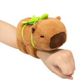 MEZHEN Capybara Snap Bracelet Children's Capybara Plush Toy Snap Bracelets Capybara Cuddly Toy Snap Bracelet Plush Toy Swatter Bracelet Gift Children's Birthday Birthday Easter, Cotton