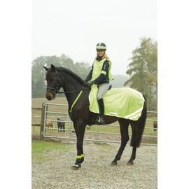 Kerbl Unisex Sikkerhedstæppe Reflekterende Sicherheitsdecke, Neongelb, 135 cm EU