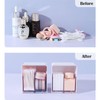 Lawen Creative Set of 2 ABS cotton buds storage with