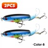 Unbranded 2PCS Artificial Fishing Lures Whopper Plopper Floating Rotating Tail