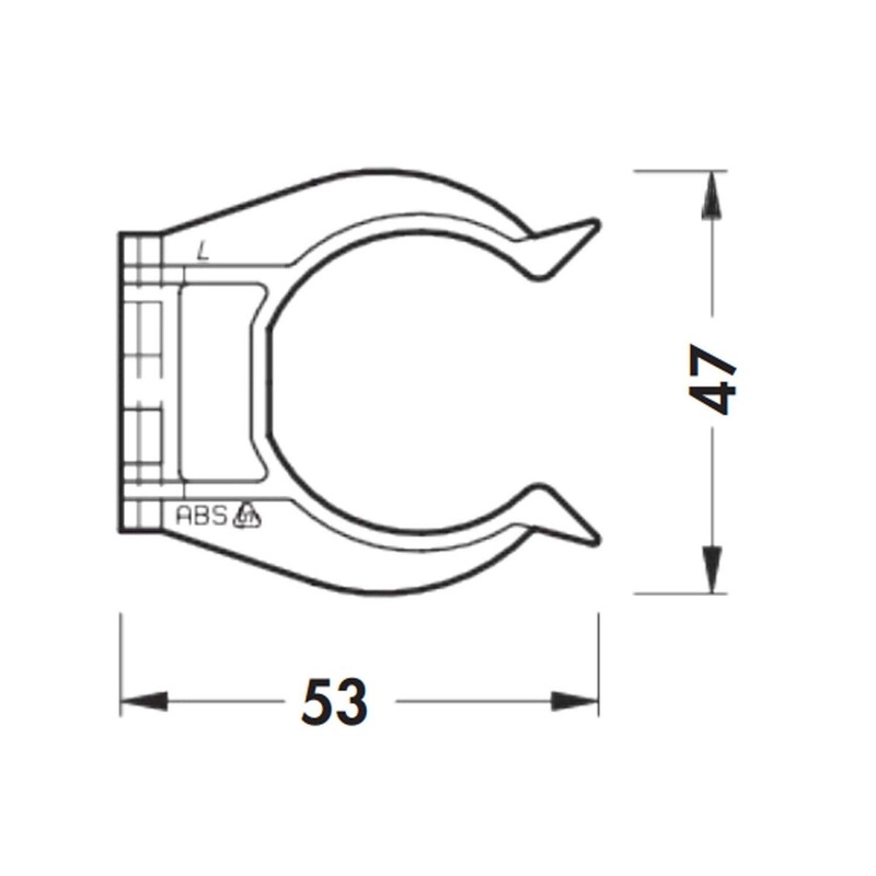 Secotec VAS221 Socket Visor Clip with Mounting Plate Pack of
