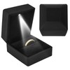 KEISIMI Luxury Ring Box with LED Light, Ring Box for
