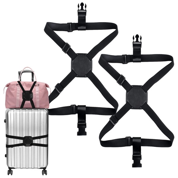 2 Pieces Suitcase Strap Set, Suitcase Strap Strap, Elasticity Suitcase
