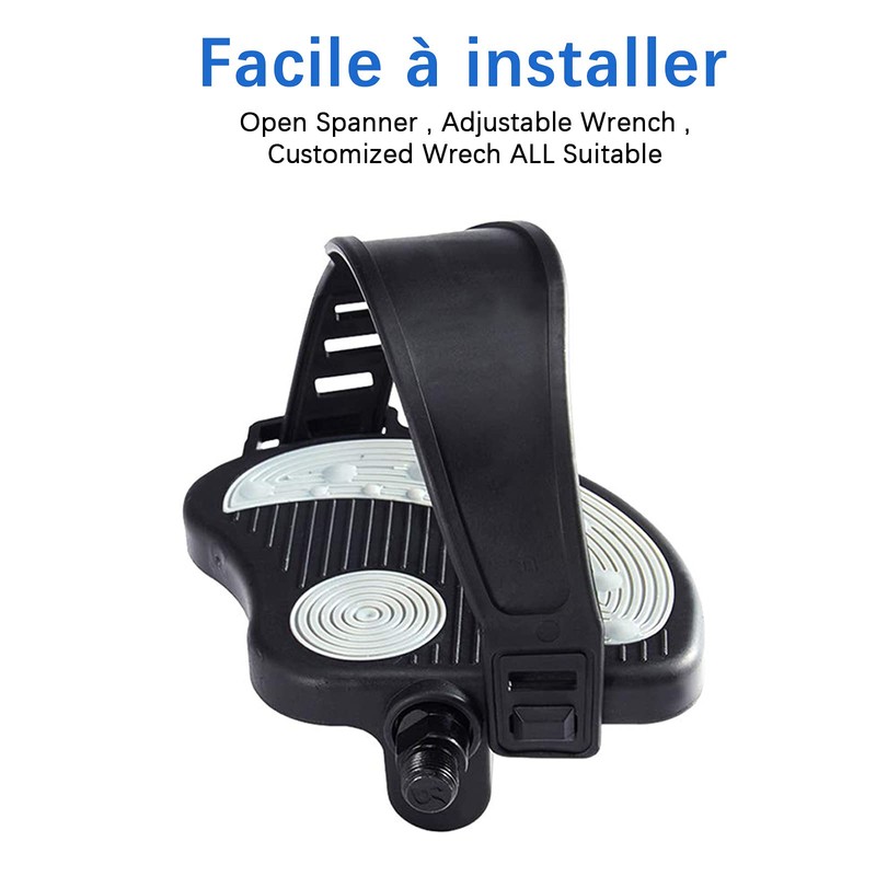 Exercise Bike Pedals with Straps for Spinning Wheels and Stationary