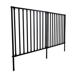 Zippity Outdoor Products 35in H x 42in W (2 Panels) No Dig Zippity Zurich Fence Kit, Poly-Steel Black Garden Fence for Dogs, 3ft High Yard and Garden Fencing Solution, Temporary Dog Fence Panels for Outdoor Use, ZP19079