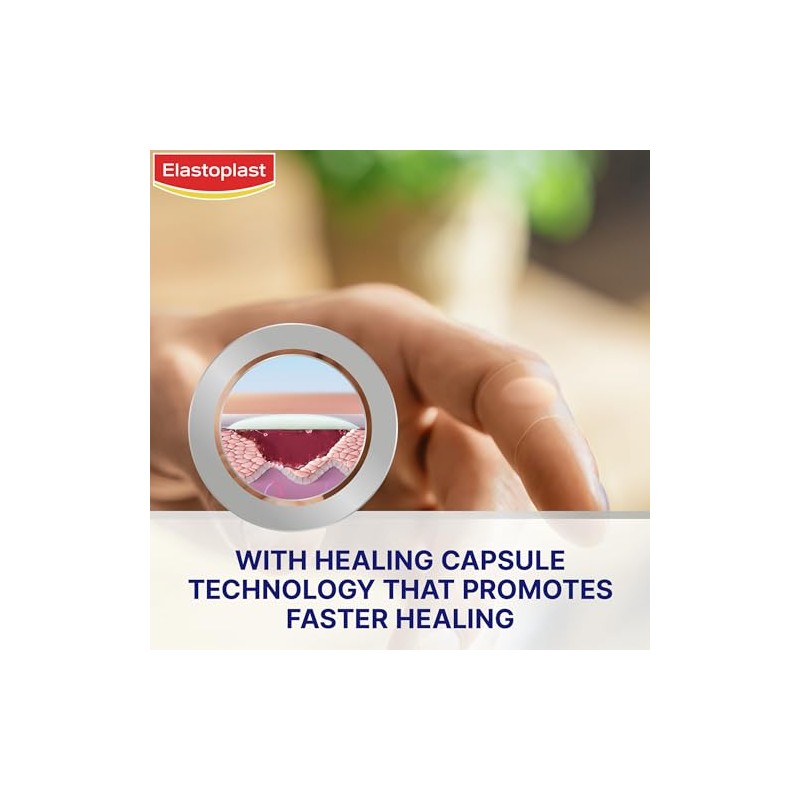 Elastoplast Hydrocolloid Wound Plasters Small (10 Bandages), Completely Waterproof Plasters