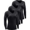 NELEUS Women's 3 Pack Compression Shirts Long Sleeve Yoga Athletic