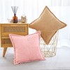 OTOSTAR Striped Corduroy Throw Pillow Covers with Splicing Super Soft