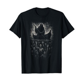 Reaper Horror Goth Charon Hades Underworld Mythology Alt Art T-Shirt