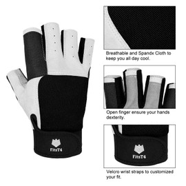 FitsT4 Sailing Gloves 3/4 Finger and Grip Great for Sailing, Yachting, Paddling, Kayaking, Fishing, Dinghying Water Sports for Men and Women Black M