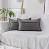Home Brilliant Decorative Pillowcases Linen Rectangle Cushion Covers Triple Button