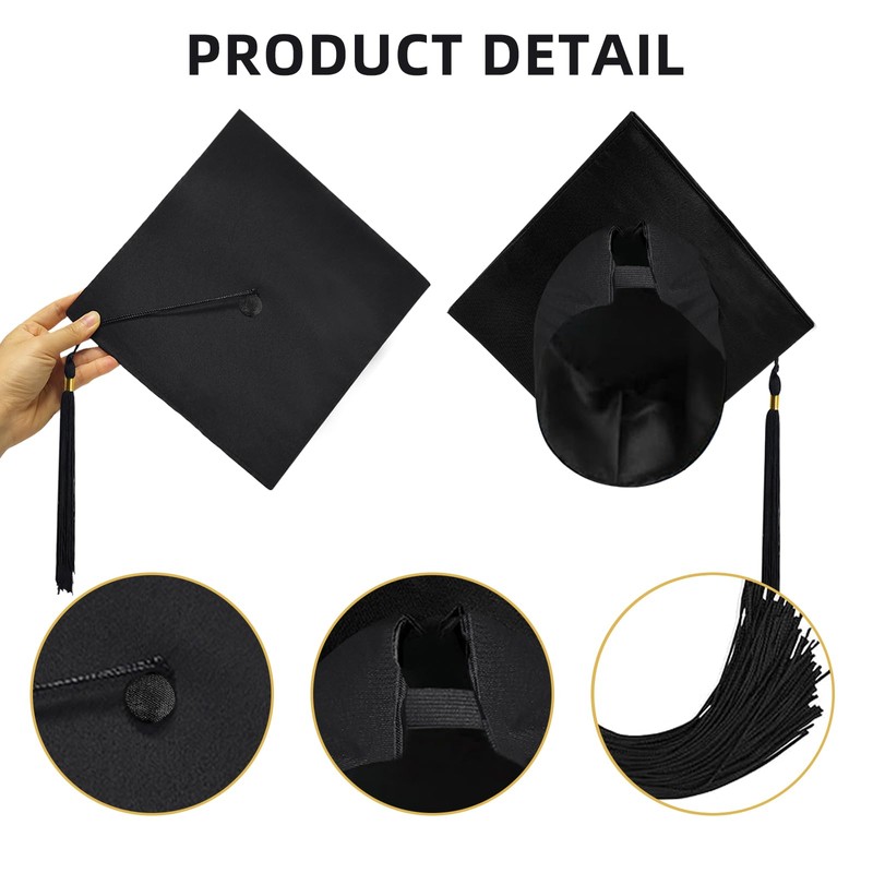 DIELOVEHUA Bachelor Hut, Unisex Doktorhut, Abschluss Hut, Graduation Hat, Graduation