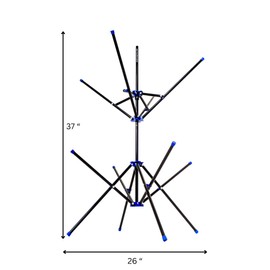 Hockey Gear Drying Rack - Heavy Duty Aluminum Collapsible Portable Sports Gear Drying Rack - Tree