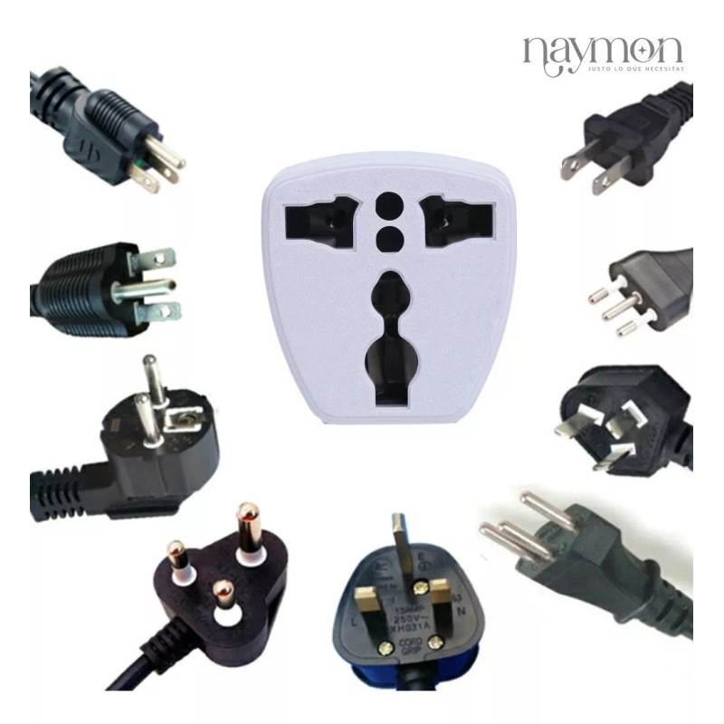Naymon Clavija Convertidor Toma Corriente Viaje Americana Mexico