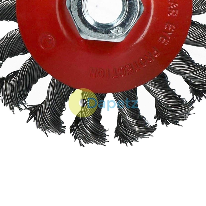 BlueSpot Tools M14 4.5-inch Semi Flat Knotted Wire Wheel