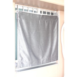 [Cloth Shop Clothya] Sun Shade Outdoor Sunshade Veranda Curtain Width Approx. 35.4 x Length 35.4 inches (90 x 90 cm), 1 Piece Set [Heathered Level 2 Light Blocking, Brown]