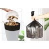 Feisco 2 Gallon Strong Black Trash bag Garbage Bag Bin