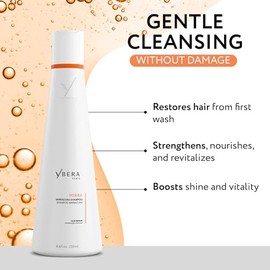Ybera Mirra Champú Profesional para Mujeres y Hombres, Champú de salón ideal para cabello dañado, encrespado, decolorado - Anti roturas, hidratación p