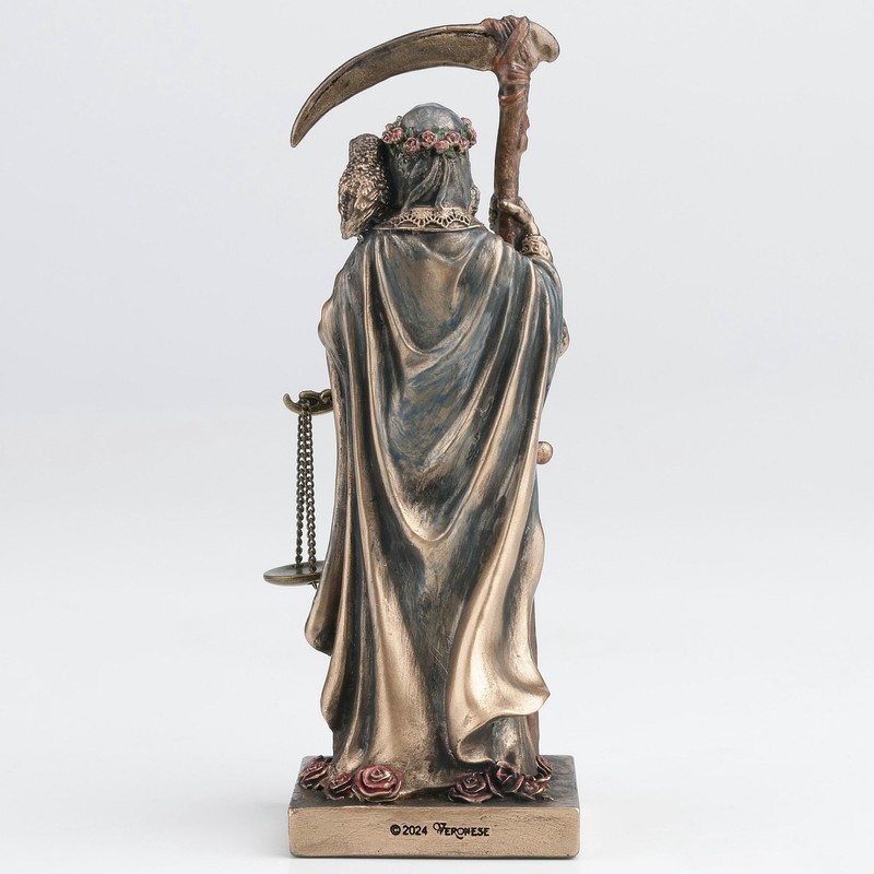 Veronese Design 4 1/4 Santa Muerte Holding Scythe and Scale
