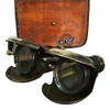 Double Lance Binoculars/Monocular Solid Antique Brass Telescope With Leather Case