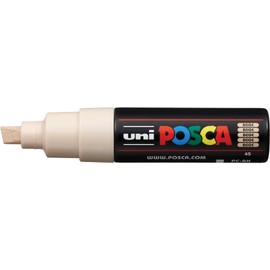 Uni Posca Marker PC-8K Paint Glass Pen Broad Chisel Tip 8.00mm Beige