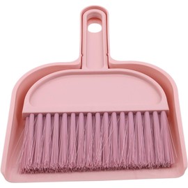 Plastic Mini Broom and Dustpan,Mini Cleaning Brush with Dustpan Set Desktop Cleaning Accessories,Pink with Set,Plastic Broom