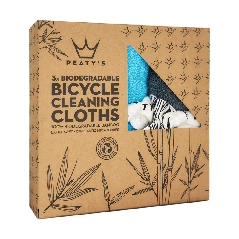 Peaty's Bamboo Bike Cleaning Cloth, Eco friendly No Microfibre Plastics,